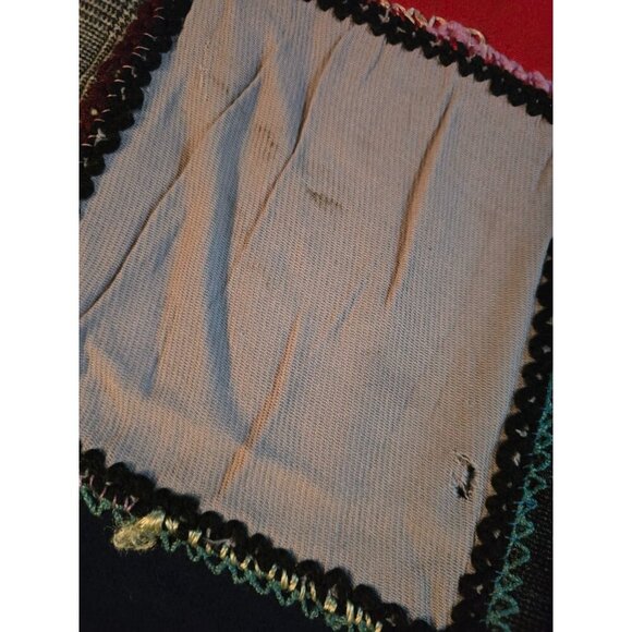 Vintage Handmade Patchwork Throw Blanket Reading Blanket Grannycore - Picture 7 of 12